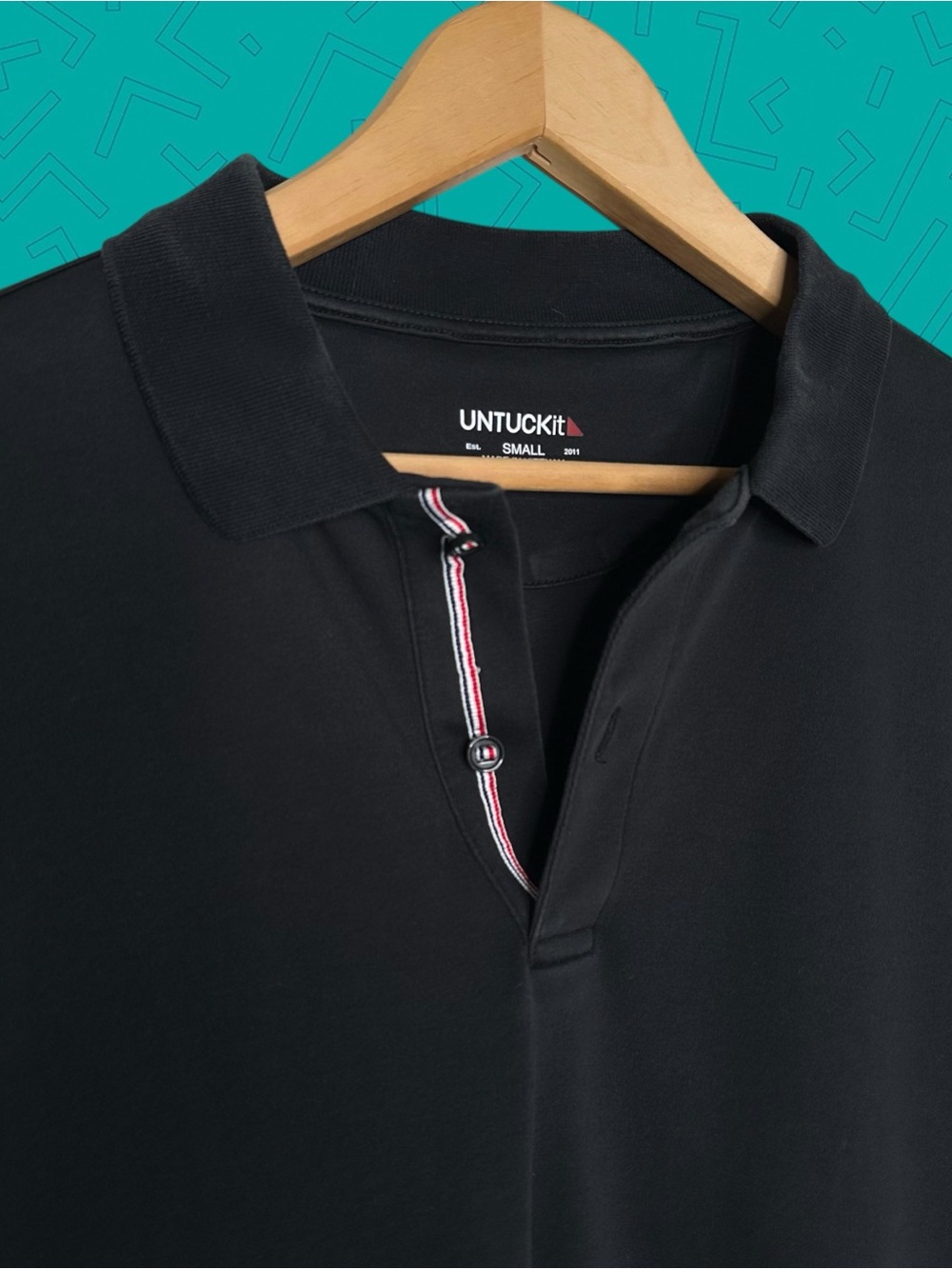 UNTUCKit Damaschino Black Polo Shirt